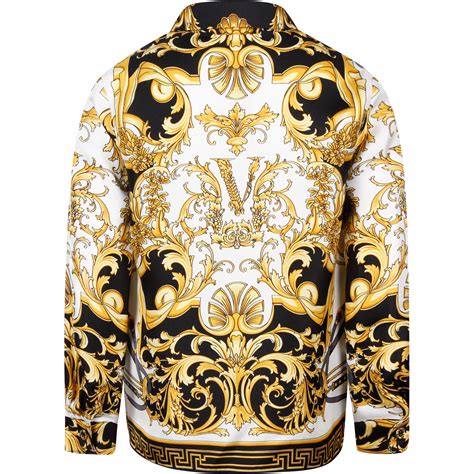 versace barocco rodeo print shirt|Versace barocco silk shirt.